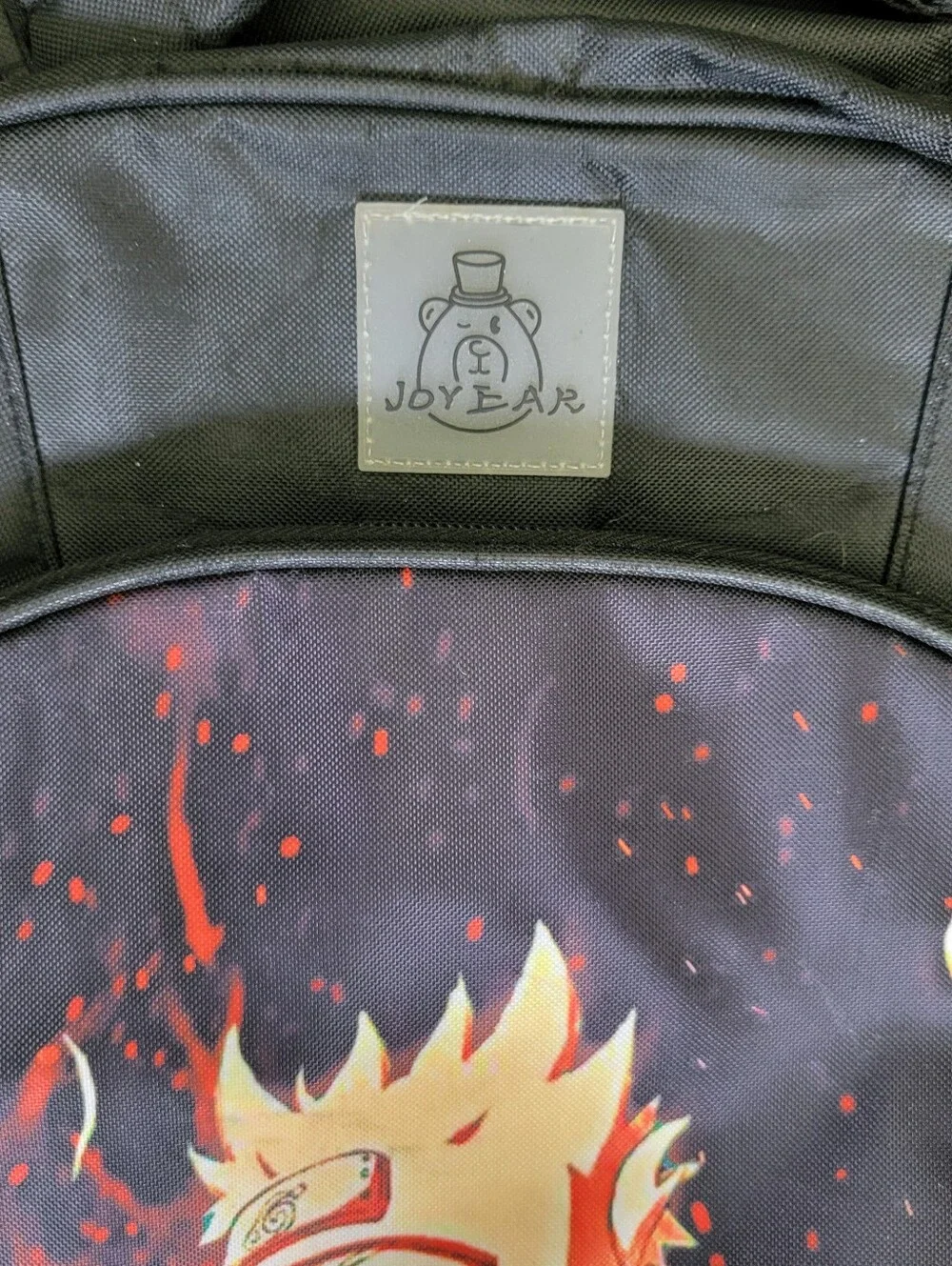 Naruto Uzumaki Black Vibrant 3D Print Standard Size Backpack Multiple Pockets